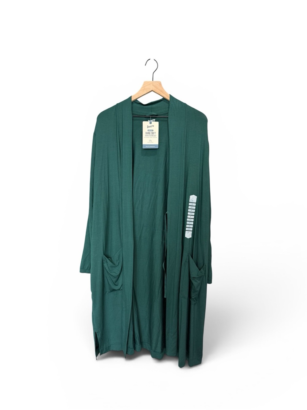 Duluth Trading Company Women’s Plus Dang Soft Knee Length‎ Robe Dark Green 2X